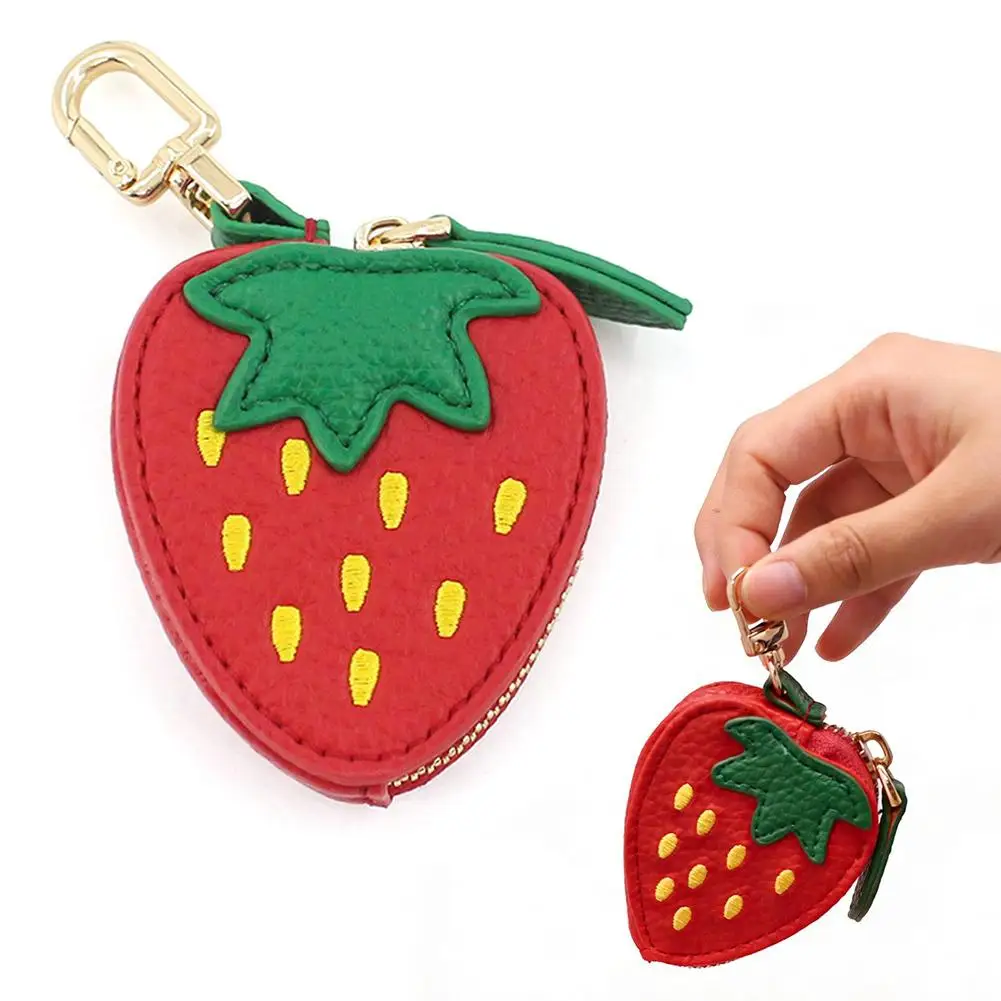 

НОВЫЙ Мини-кошелек из кожи в форме фруктов и овощей, на молнии, с брелоком, для женщин и девочек, в подарок