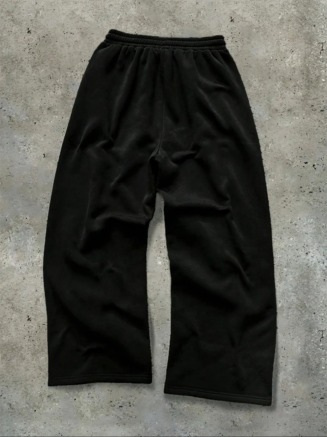 Japanese-style cherry blossom and moon double-print sweatpants unisex casual wide-leg pants suitable for all seasons