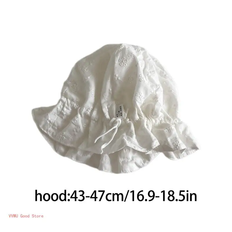 Newborn Outdoor Lace Bonnet Infant Photography Bucket Hat for Travel Camping