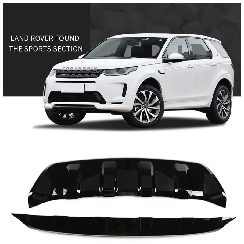 

For Land Rover Discovery Sport 2020-2022 High Quality ABS Bright Black Car Front Rear Bumper Splitters Protector Guard Plate