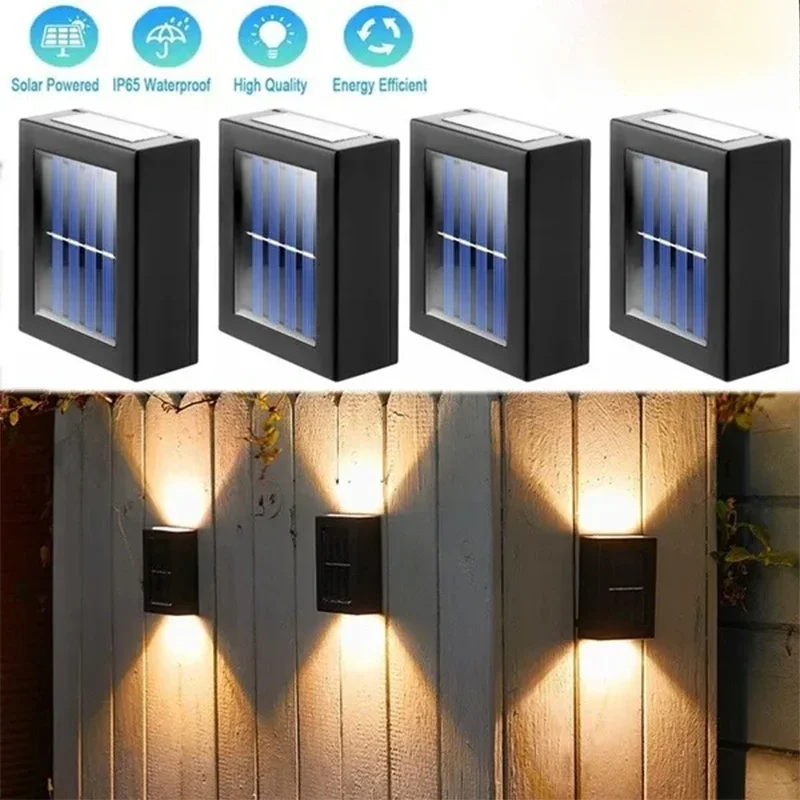 

Solar Up and Down Spot Lights Outdoor, Street Wall Light Lamp Solar Powered Sunlight Waterproof Solar Lamp Garden Decorative