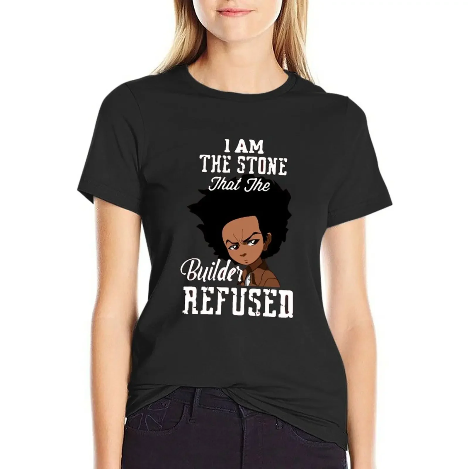 

Boondocks funny T-Shirt korean fashion animal print tees Woman T-shirts