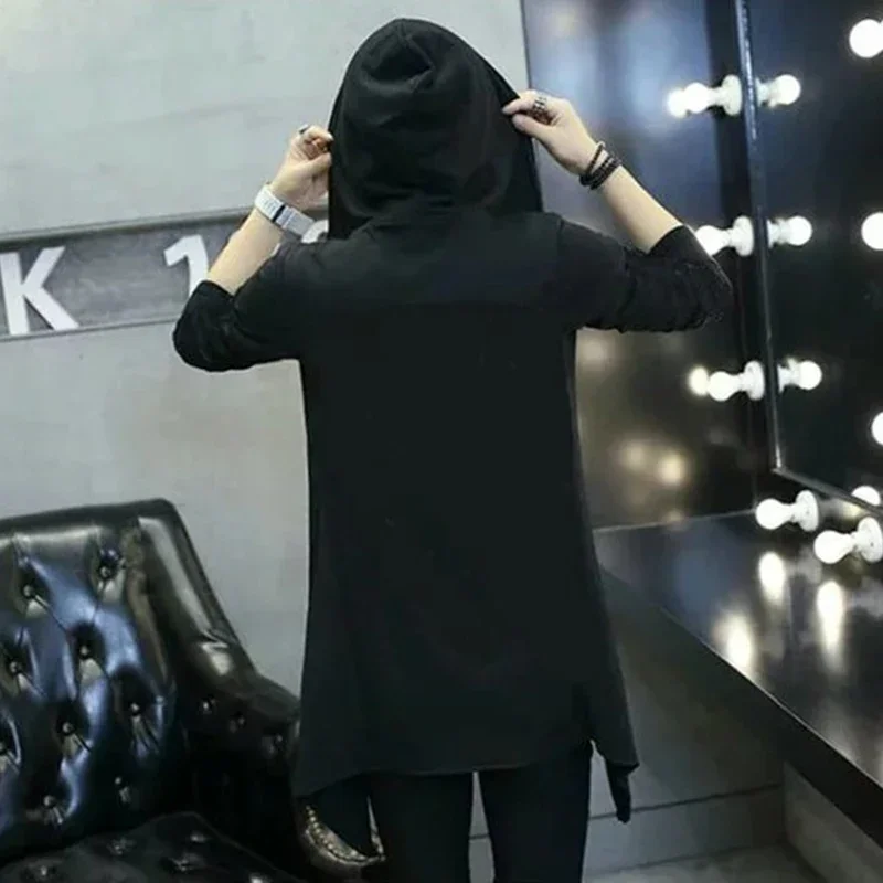 Men's Hooded Sweatshirt black dress hip hop cloak Hoodie fashion jacket long sleeve cloak men's assassin jacket