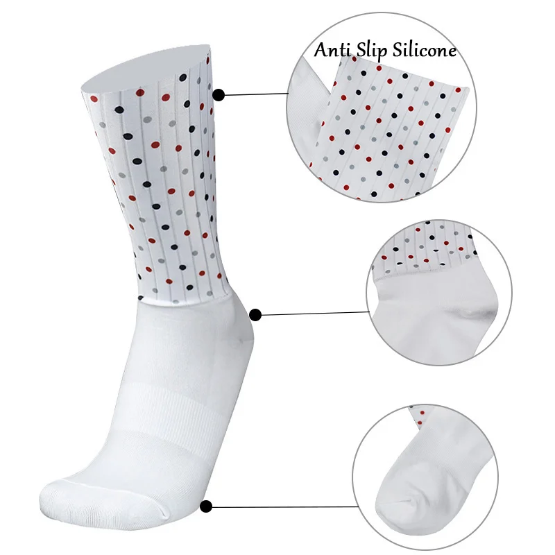 Radfahren neue Sommer coole Socken 2024 atmungsaktive rutsch feste Silikon profession elle Rennen Aero Sport Fahrrad Laufs ocken Calcetines