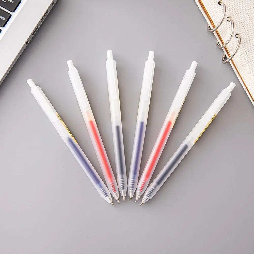 Dirt-resistant Quick-drying Gel Pen Black/Blue/Red Ink 0.5mm Pen Tip Neutral Pen Press Type Writing Tool Student Test