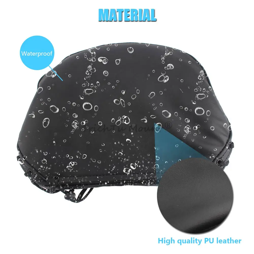 Backrest Tour Pack Sissy Bar Organizer Bag For Most Motorcycle With A Rider Backrest Pu Leather Black Provide Additional Storage