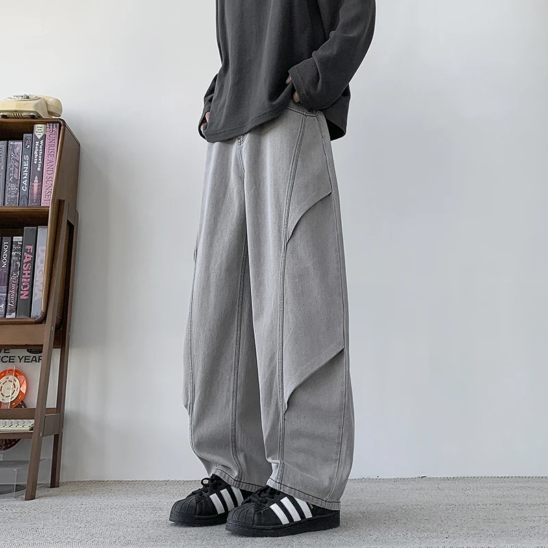 Herrenhose, Angelhose, vielseitig, Übergröße, Herren-Jeanshose, locker, Herbst, gerades Bein, Herren-Jeanshose, trendig, lässig