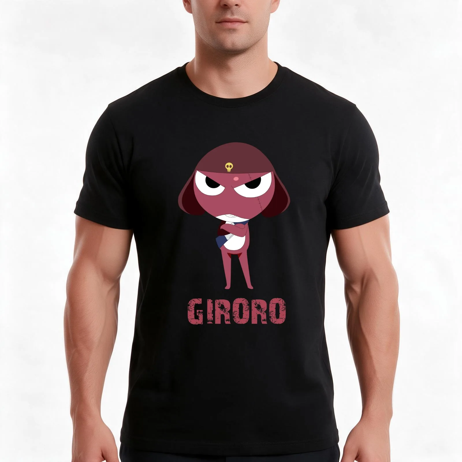 Corporal Giroro reporting T-Shirt, Summer Casual Cotton Tee, Oversized Streetwear Tops, Vintage Graphic Print, Unisex Men Women