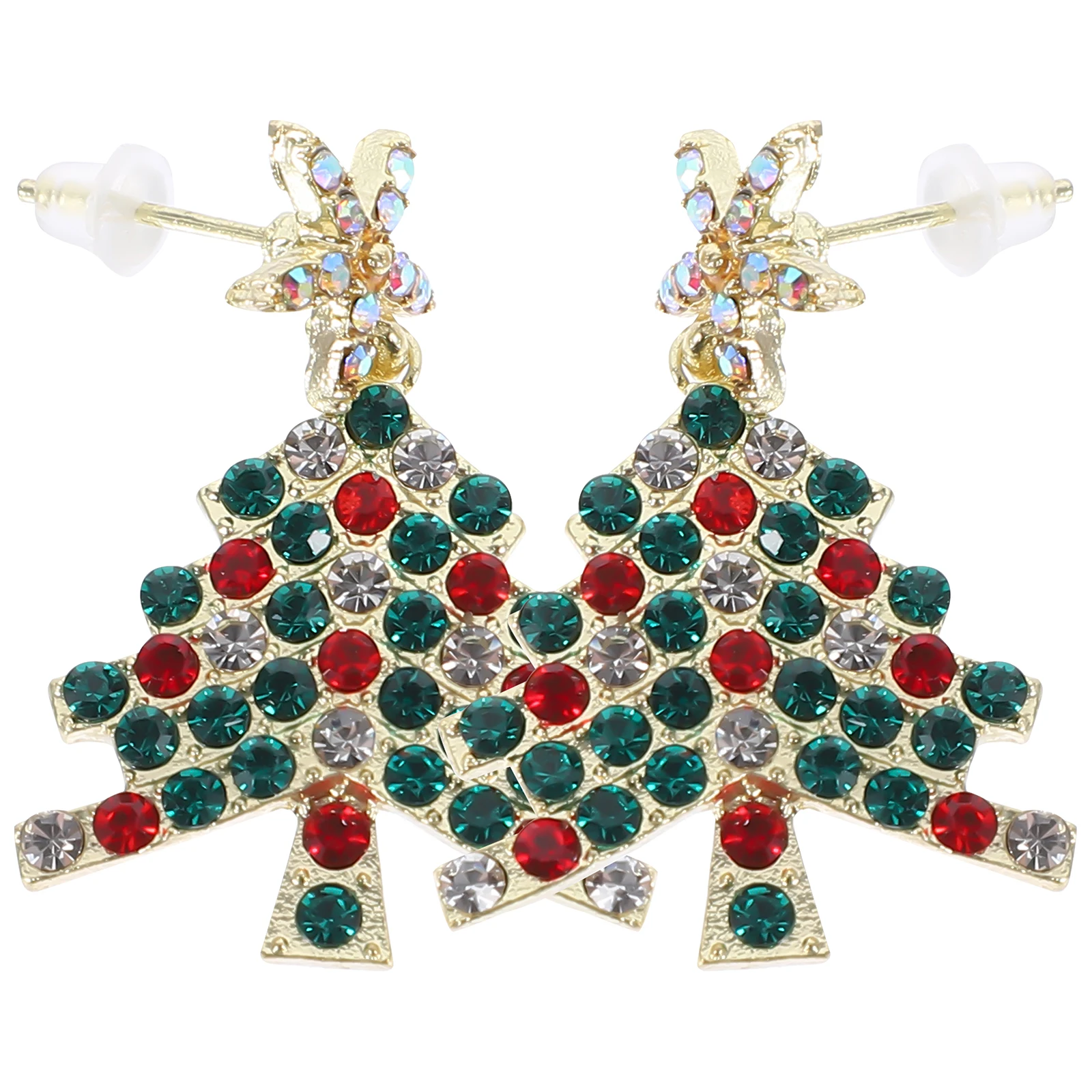 

Christmas Ear Colored Diamond Earrings Holiday for Women Teardrop Fashionable