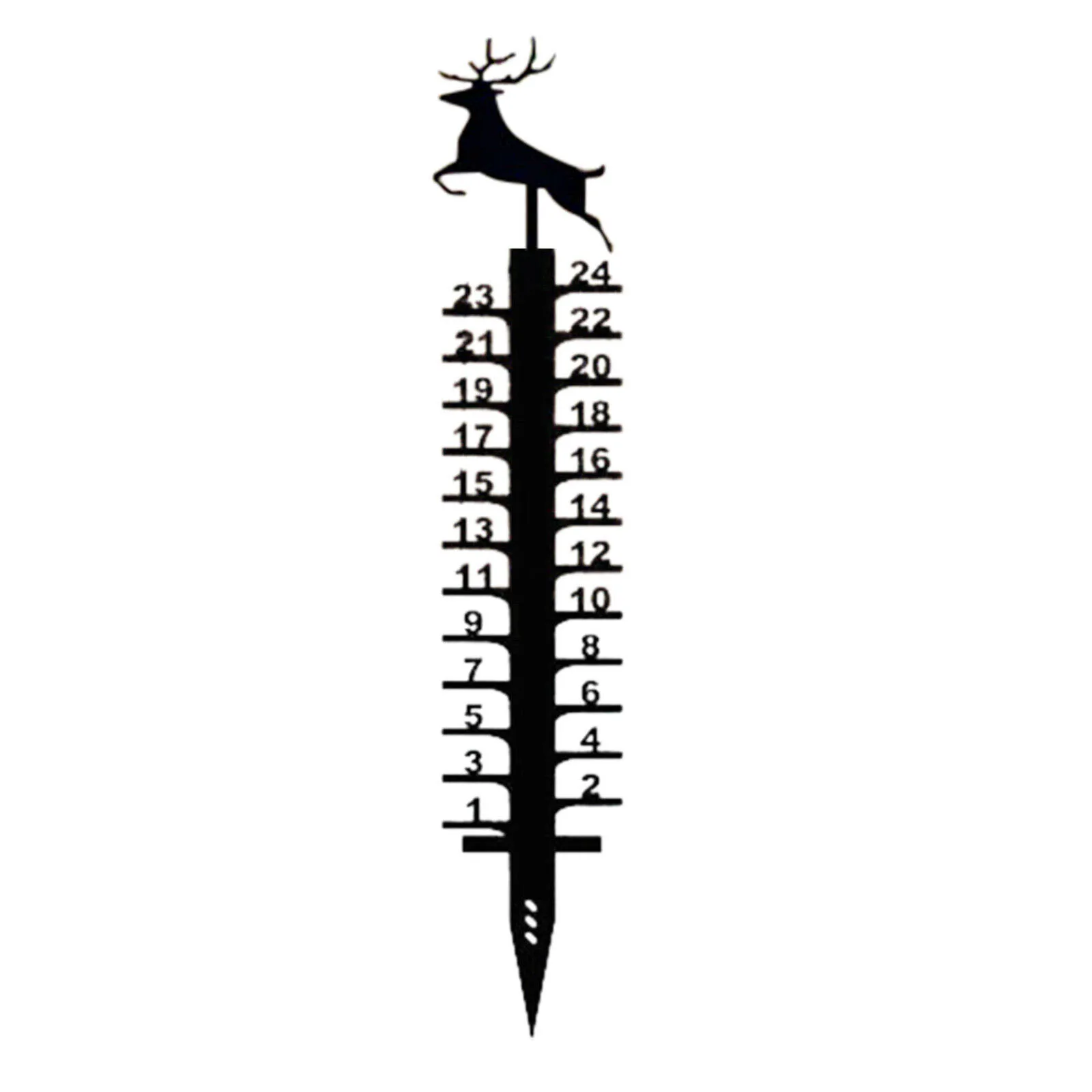 Decor Art Snow Gauge Measuring Gauge Metal Outdoor Snowman Gauge 24Inch Christmas Decorations Decoration Garden