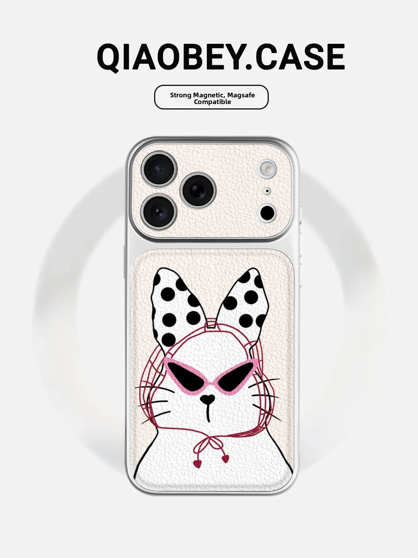 

Cartoon Cute Rabbit Sunglasses Phone Case Full Cover Protection for iPhone 17 pro Max Creative Eco-Friendly TPU