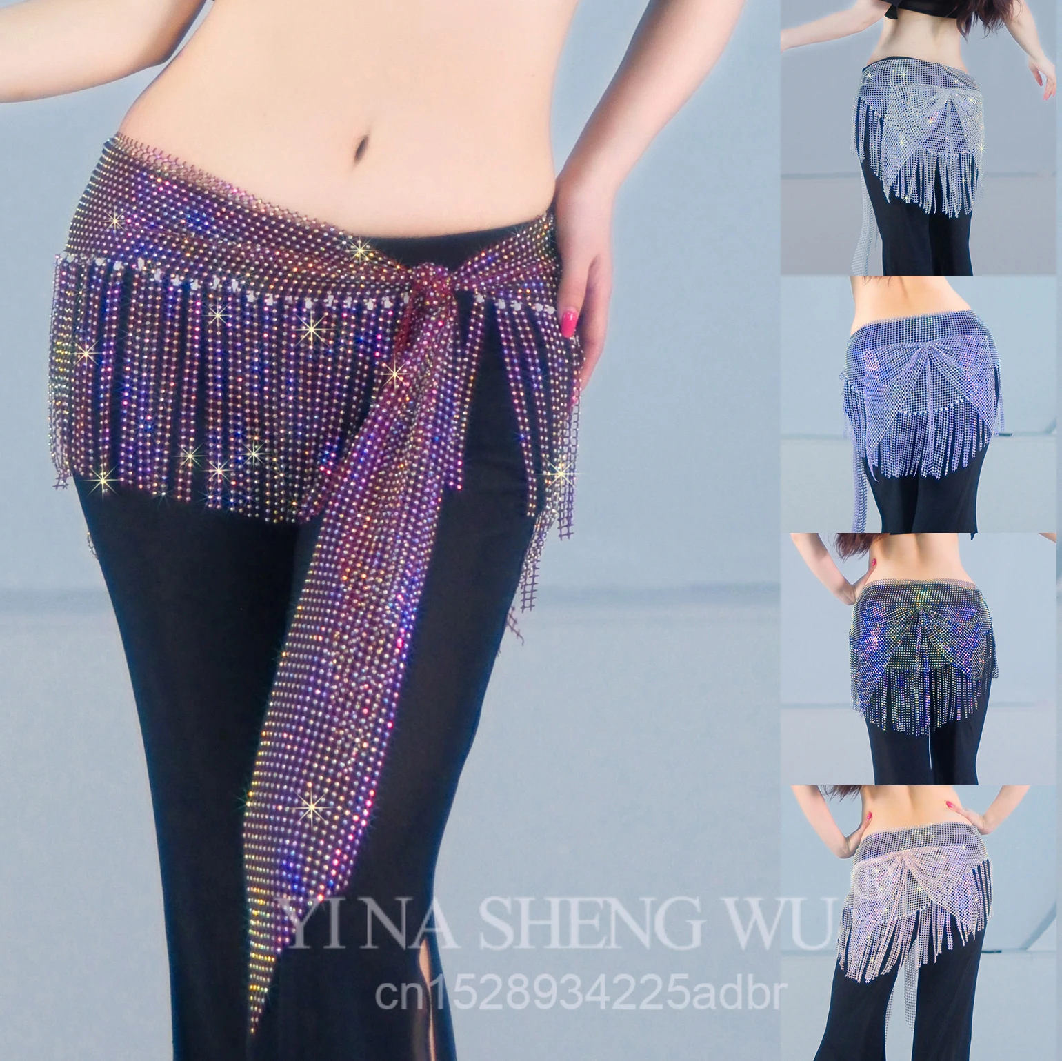 

Пояс для танца живота для женщин, треугольный набедренный шарф с кисточками, пояс для практики восточных танцев с бриллиантами, пояс для подиума