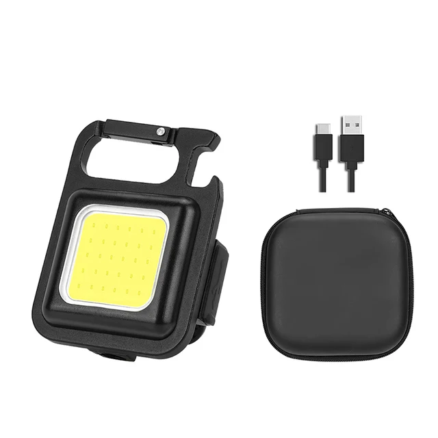 Multifunktion ale tragbare Mini-LED-Taschenlampe USB wiederauf ladbare Tasche Schlüssel bund Licht im Freien wasserdichte Notfall Camping Laterne