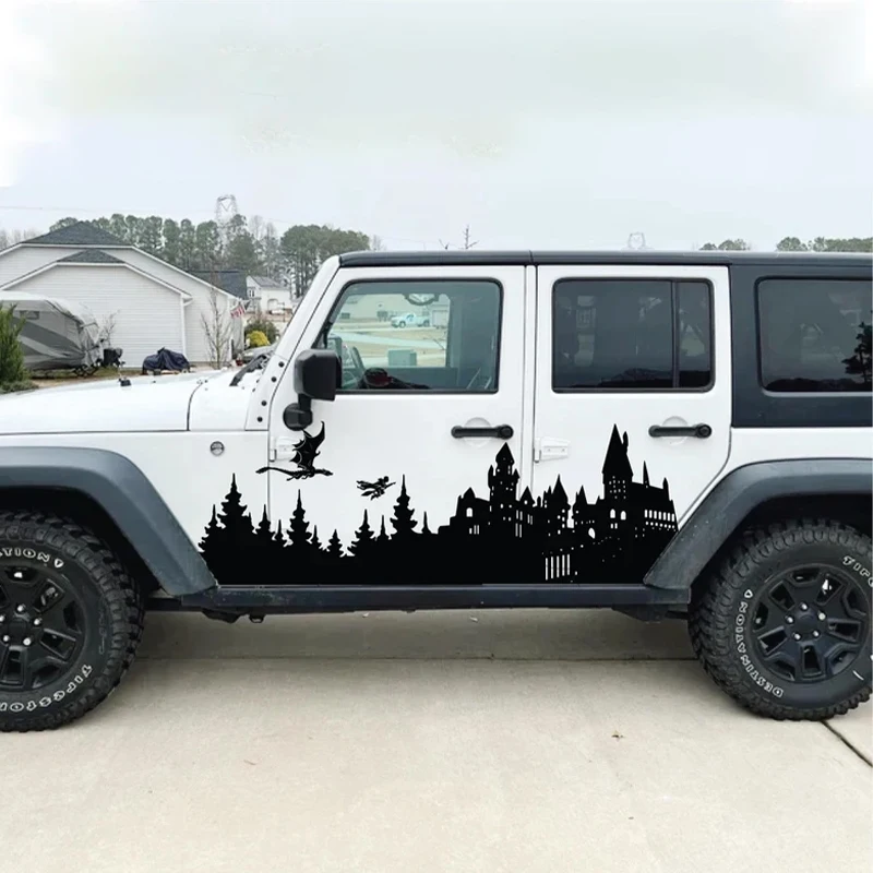 

Universal Wizards Car Stickers for Castle Full Body Decoration Horror Theme Style Exterior Accessories Waterproof Vinyl Decals