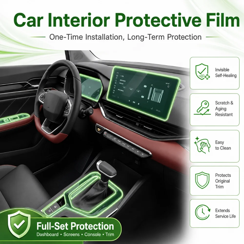 

For Geely Emgrand S 2022-2024 Car Interior Dashboard Multimedia Navigation TPU Transparent Anti-Scratch Protection Film Upgrade