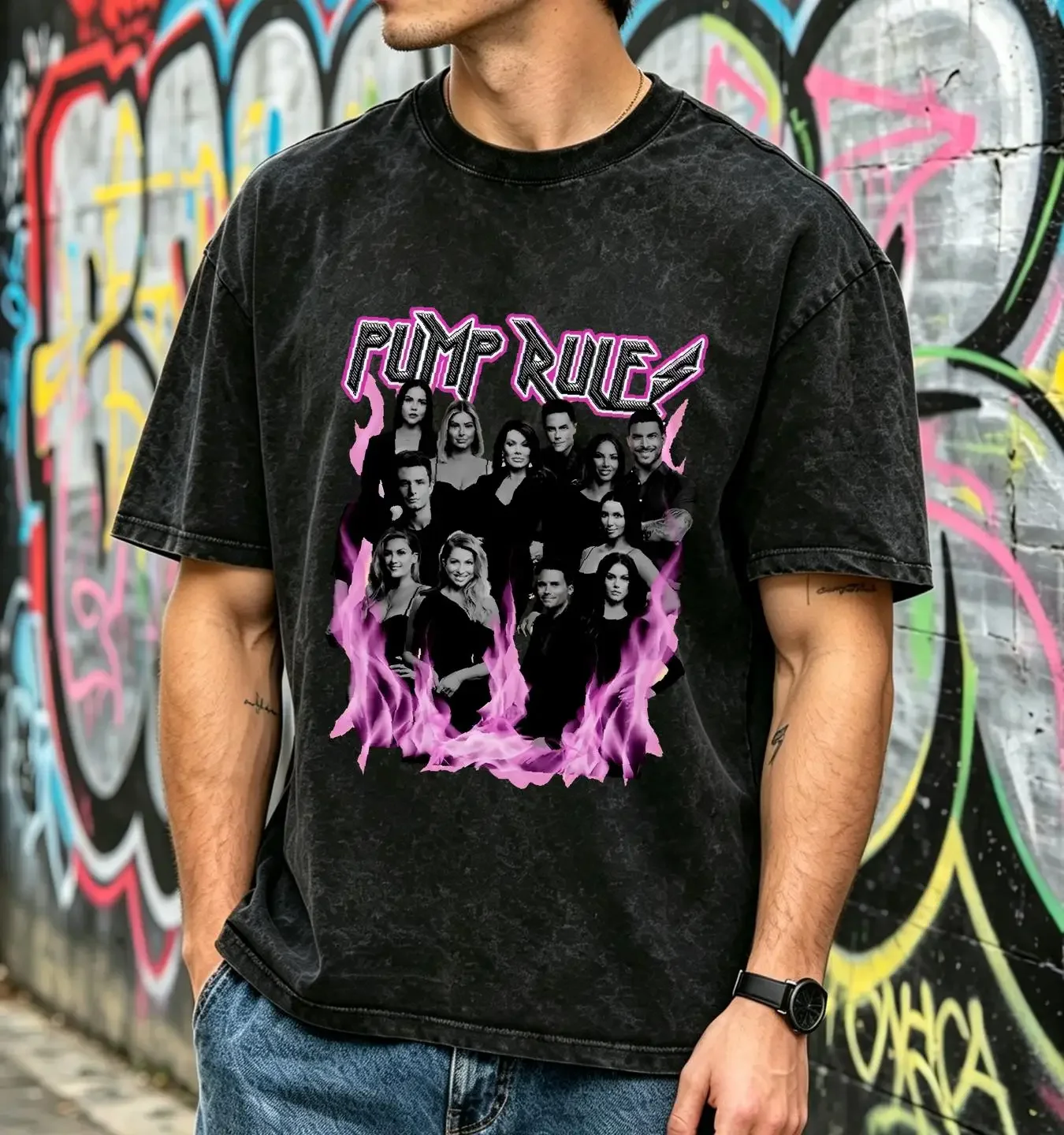 washed T Shirt Vanderpump Rules gift women men vintage Washed Top For Everyday Wear homme streetwear Breathable Comfortable