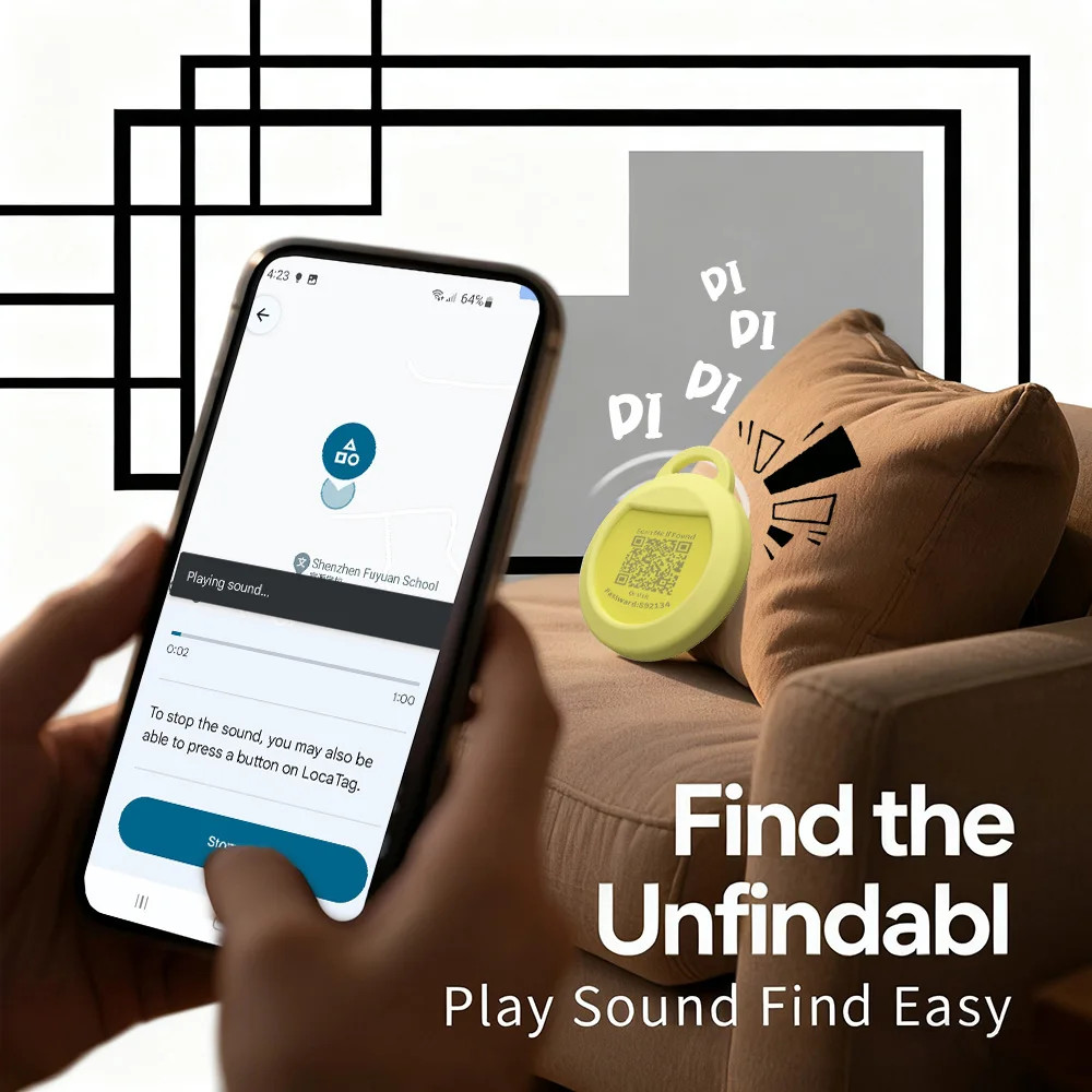 ชุดติดตาม GPS พร้อมระบบ QR Code ป้องกันการกระแทก  สำหรับอุปกรณ์ระบุตำแหน่งอัจฉริยะที่บ้าน รองรับ Google Pixel และ Android