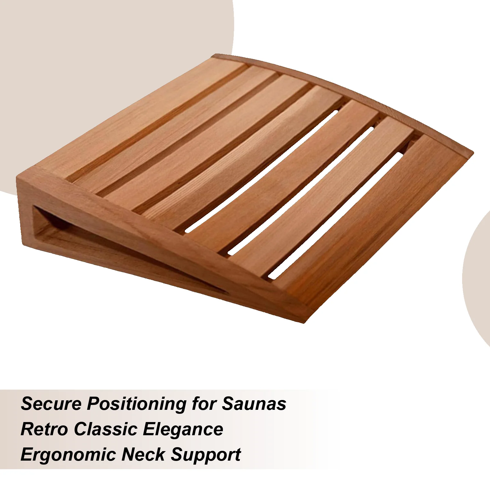 Almohada para el cuello para Sauna, transpirable, ergonómica, de madera Natural, reposacabezas para la espalda, para el hogar, habitación, descanso comercial, relajante