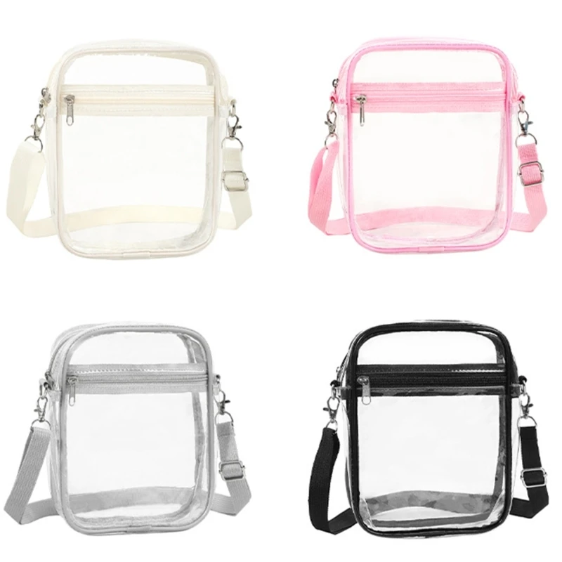 Women Stadium Approve Crossbody Bag PVC Shoulder Bag Small Concert Bag Festival Bag Clear Bag Beach Bag