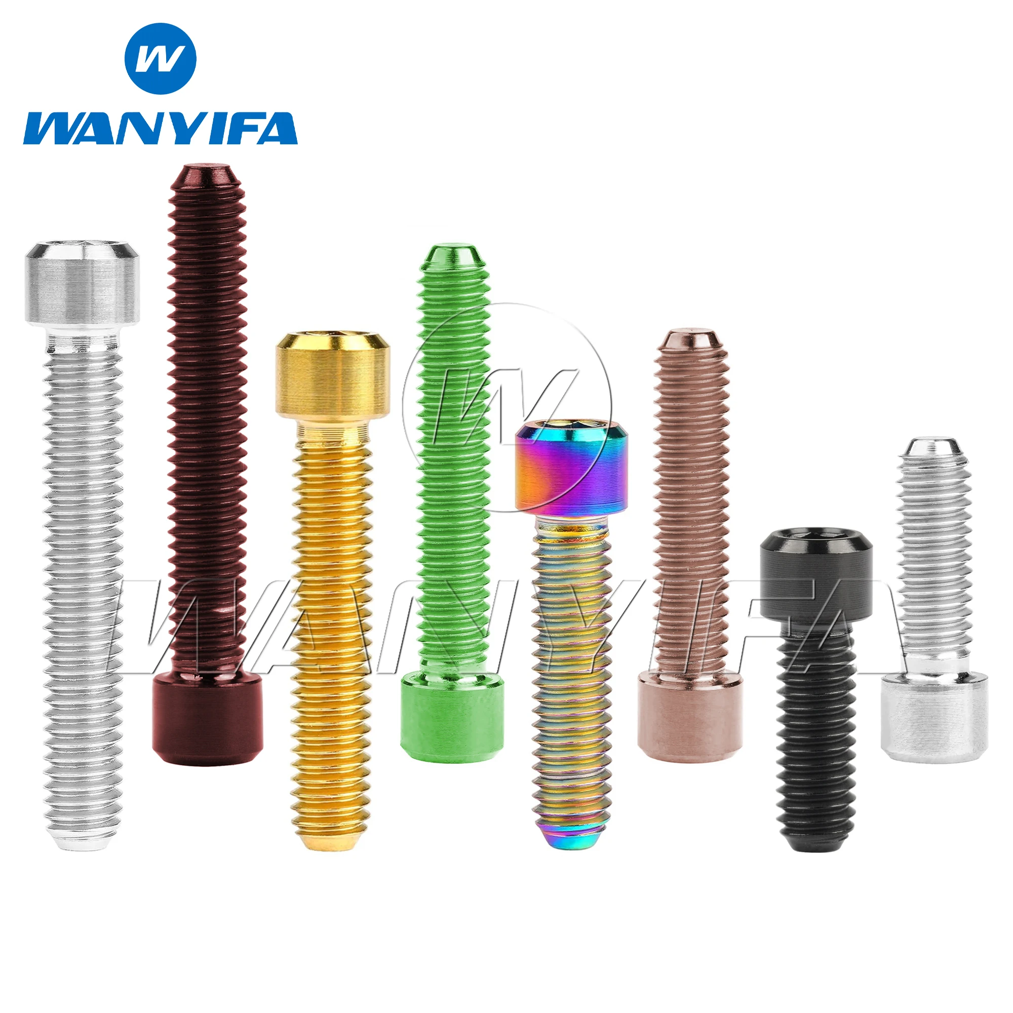 WANYIFA Titanium Bolt M4x10 13.5 15 20 25mm Small Cap Socket Hex Head Screw for Bike Rear/front Derailleur H/L Adjustment