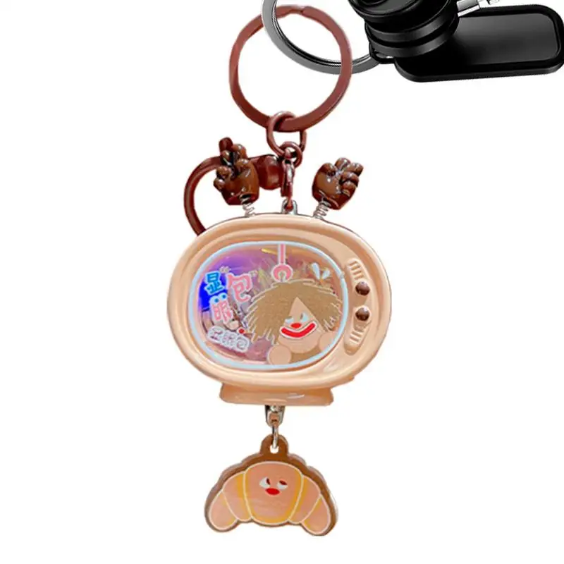 School Bag Charm TV-Shaped Stylish Hung Accessory TV Mould Kit Pendant Keychain For Children Girls Kids Family Friends