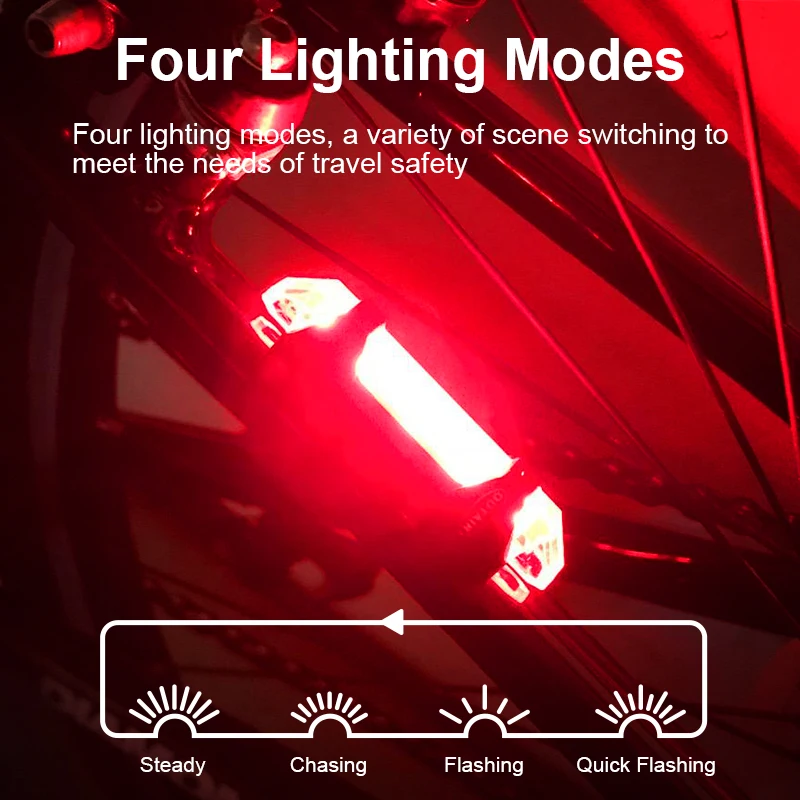 Bicycle Light Waterproof Rear Tail Light LED USB Style Rechargeable or Battery Style Bike Cycling Portable Light