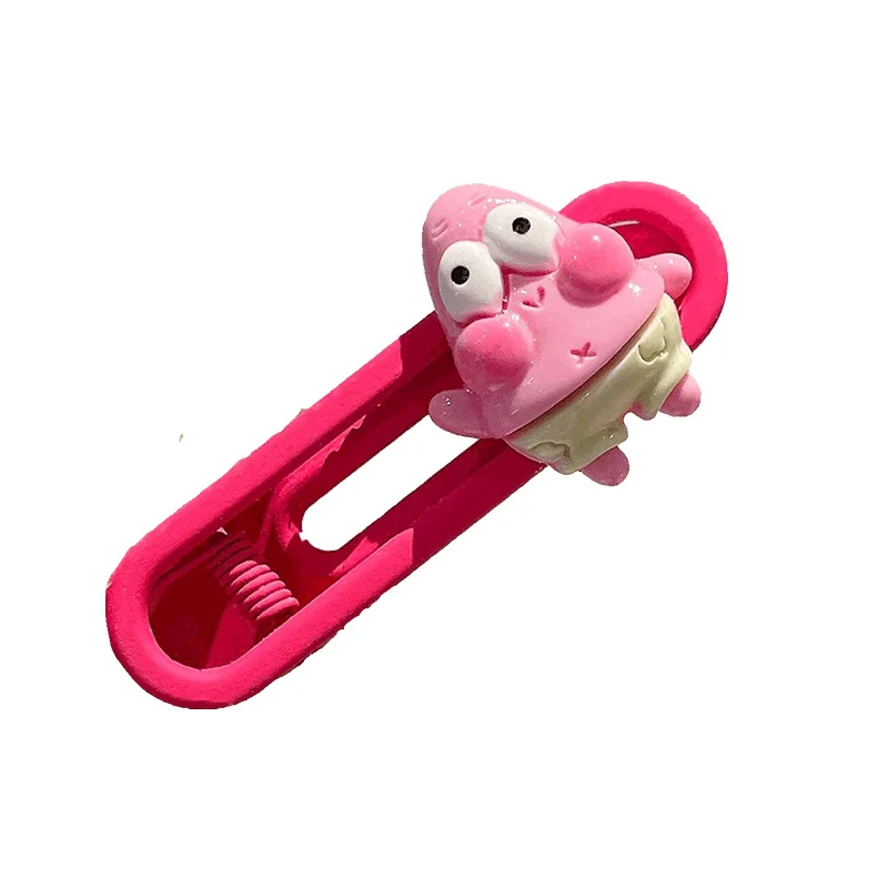 Barrette de cheveux Bob l'éponge, dessin animé kawaii, pince à cheveux Patrick Star, pince à cheveux mignonne pour fille, M. Krabs, Squidward, pince à cheveux latérale, pince à cheveux à bec de canard