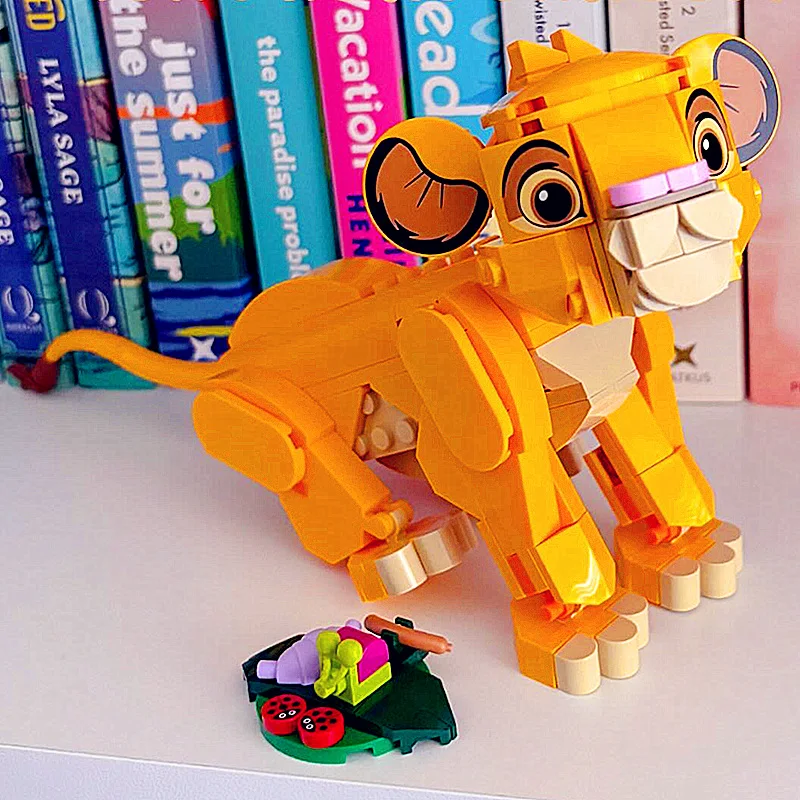 Miniso Disney Young Simba Lion King Classic Movie Series Model Building Blocks Bricks Kid Boys Girls Toys Gift Birthday Set