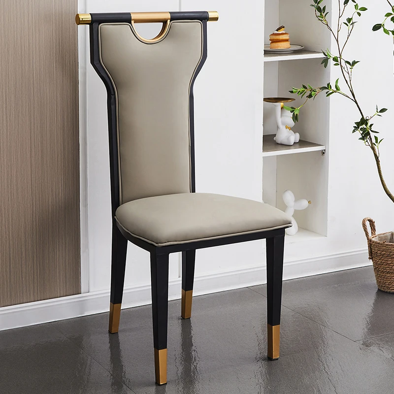 

Hotel Dining Chair Chinese Modern Simple Wrought Iron Box Banquet Theme Restaurant Hot Pot Table and Chair Backrest Hotel Chair