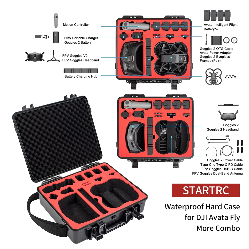 

STARTRC Mini 3/Mini 3 Pro Case Waterproof Hard Carrying Case for DJI Mini 3/Mini 3 Pro Accessories (Mini 3/Mini 3 Pro RC)