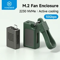 Hagibis 2230 M.2 NVMe SSD con ventilador de refrigeración USB 3,2 Gen 2 a NVMe PCI-E M.2 SSD para portátil iPhone 16 Pro 15 iPad