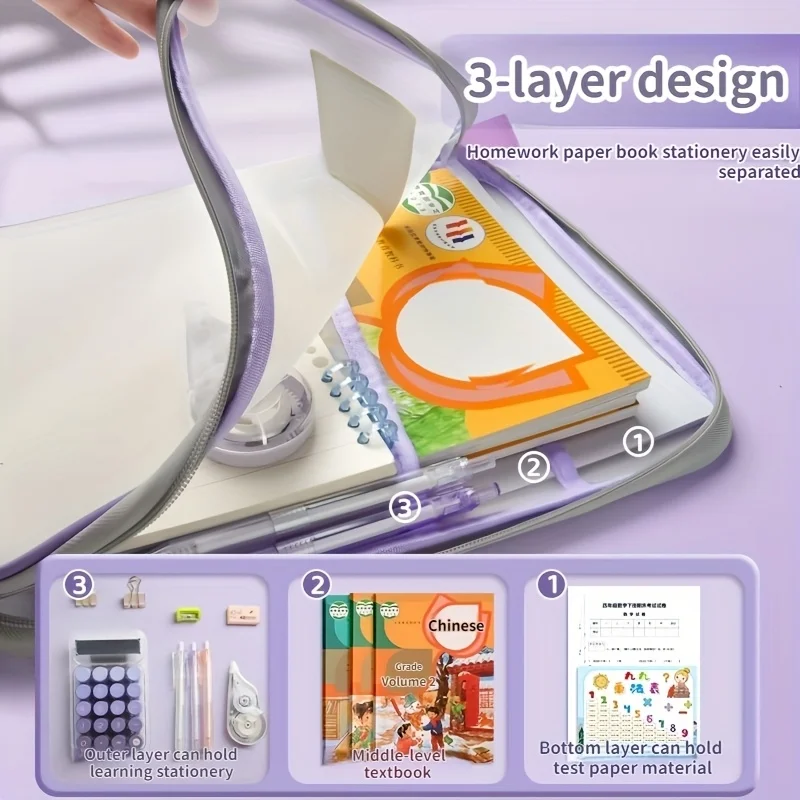 Durable A4 Mesh File Organizer: Multi-layer Transparent Storage, Large Capacity, Ideal for Students & Office Use