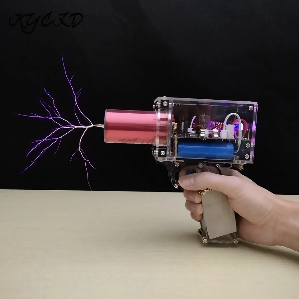 Portable Handheld Tesla Coil Artificial Lightning 10/13cm Electric Arc High Voltage Generator Scientific Experiment Tesla Coil