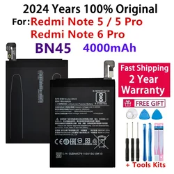 2024 Years 100% Original Phone Battery For Xiaomi Redmi Note 5 Note5 Note 6 Pro BN45 4000mAh Replacement Batteries Fast Shipping