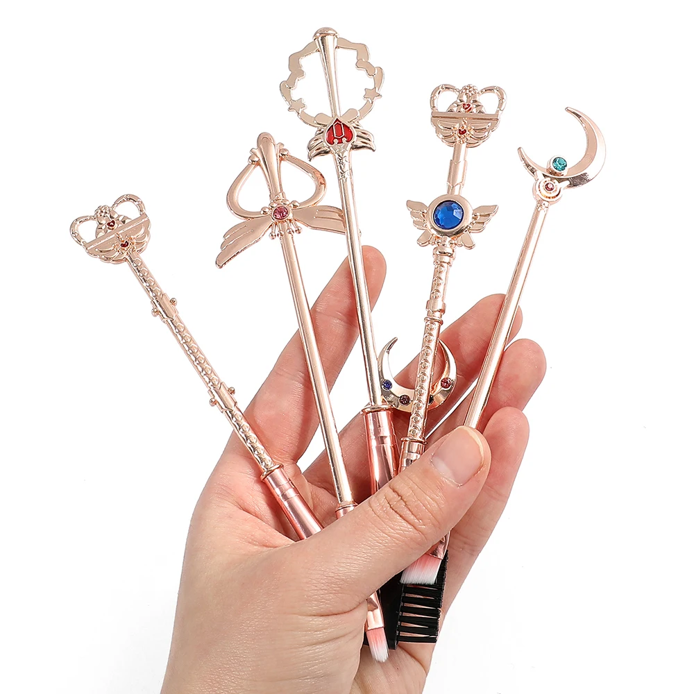 8pcs Anime Sailor Moon Makeup Brushes Set lady Girl Fashion Brushes Foundation Cosmetic Eyebrow Eyeshadow Brush Tool Pincel - view 2
