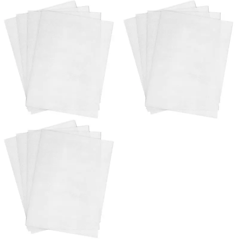 

【НА РОЖДЕНИЕНИЕВОЛОСТИ】12 шт. пластиковых сетчатых холстов (14 CT) для вышивки крестом, изготовления органайзеров для украшений (11x8 дюймов)