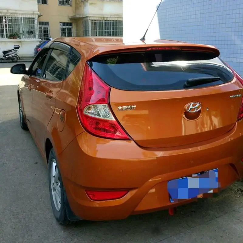 For Hyundai Verna Spoiler hatchback 2011-2015 ABS Material Car Rear Wing Primer Color Rear Spoiler