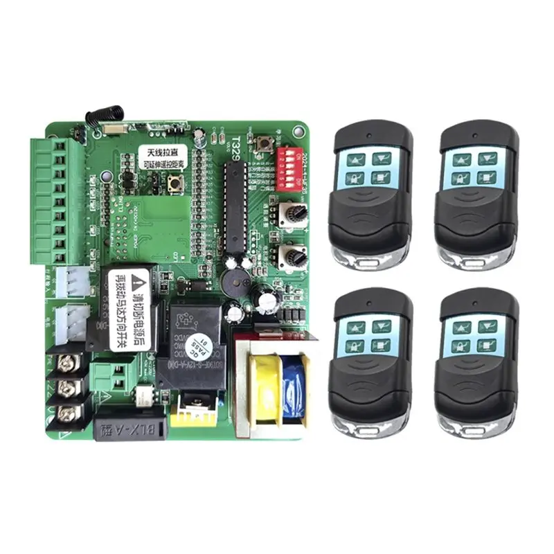 N84R Circuit Card Wifi Sliding Gate Opener Controller Board With 4 433Mhz Remote Control Motherboard For Automatic Gate System