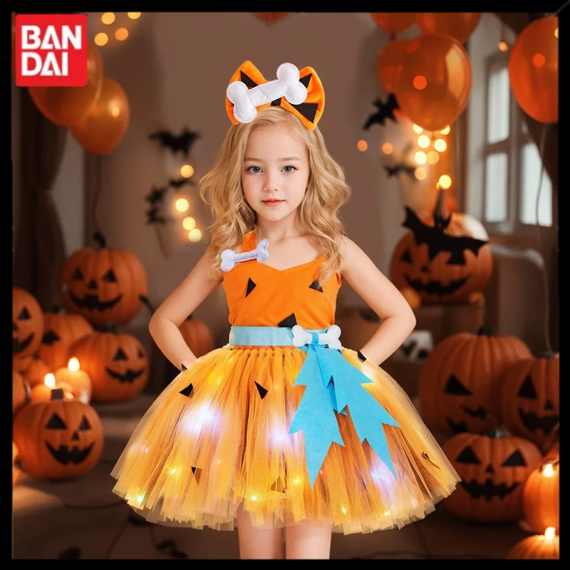 

Anime The Croods Peripheral Interest Exquisite Tutu Skirt Cosplay Orange Costume Halloween Party Dress Girl Birthday Present