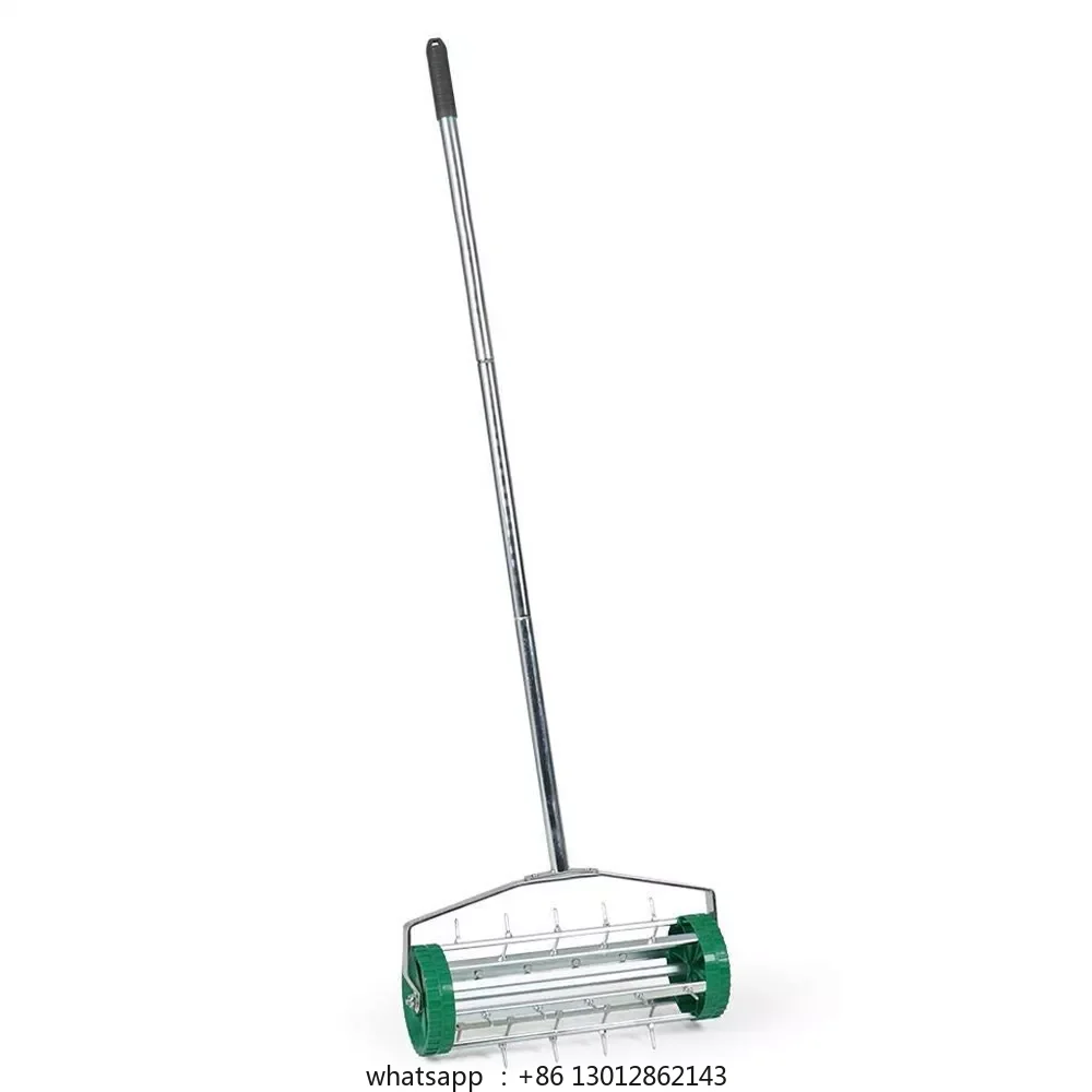 

Lawn punching hole loose soil cracking tooth oxygen breather garden turning ground hand support puncture roller rake