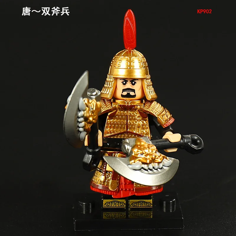 KP901-905 Antike Zeiten Tang-Dynastie Gold-Soldaten Actionfiguren Bausteine Zubehör DIY Spielzeug Geschenke – Detail 3