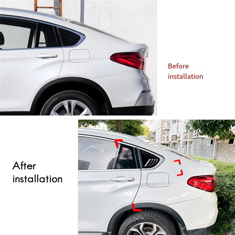 Superior-Car Rear Window Louvers Shutters Blinds Cover Trim For BMW X4 F26 2014-2018 Car Trim Accessories