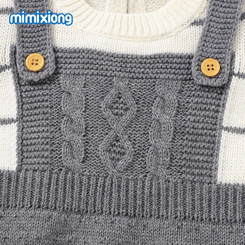 Spring Autumn Baby Bodysuits Long Sleeve Knitted Newborn Boy Girl Clothes Winter Outwear Toddler Infant Onesie Outfits One Piece