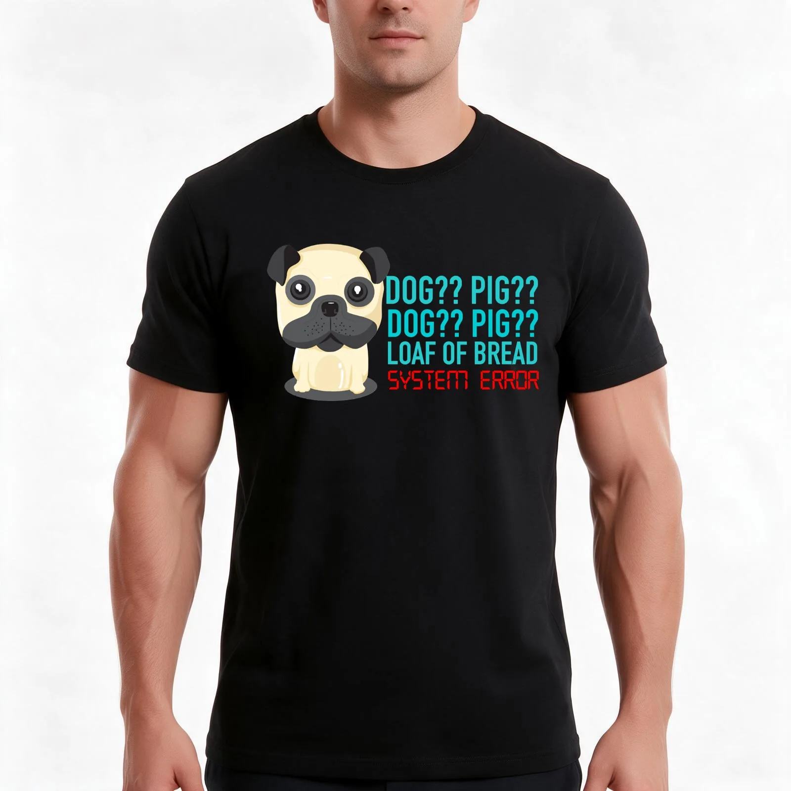 Gifts Men Dog Pig Captcha The Mitchells YouThe MachinesGraphic For Fan T-Shirt Summer Casual Cotton Tee Vintage Graphic Print