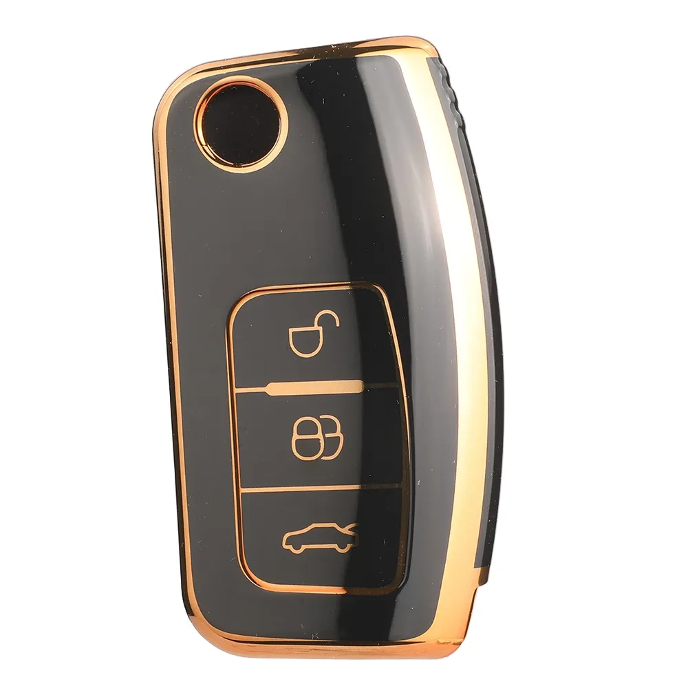 Jingyuqin 3BTN Weiche TPU Fernbedienung Auto Schlüssel Schutz Fall Für Ford Fiesta Focus 2 Ecosport Kugua Falcon Escape C-Max Zubehör