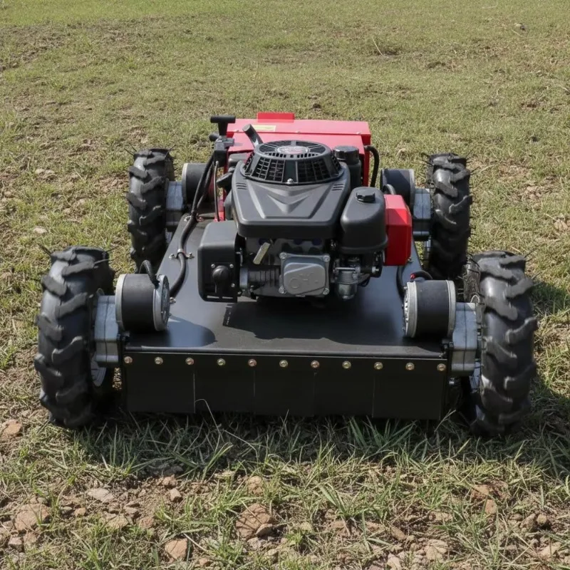 Electric Hybrid 4-Stroke Cordless Lawn Mower 500mm Mowing Diameter 500m Remote Wheel Lawn Mower