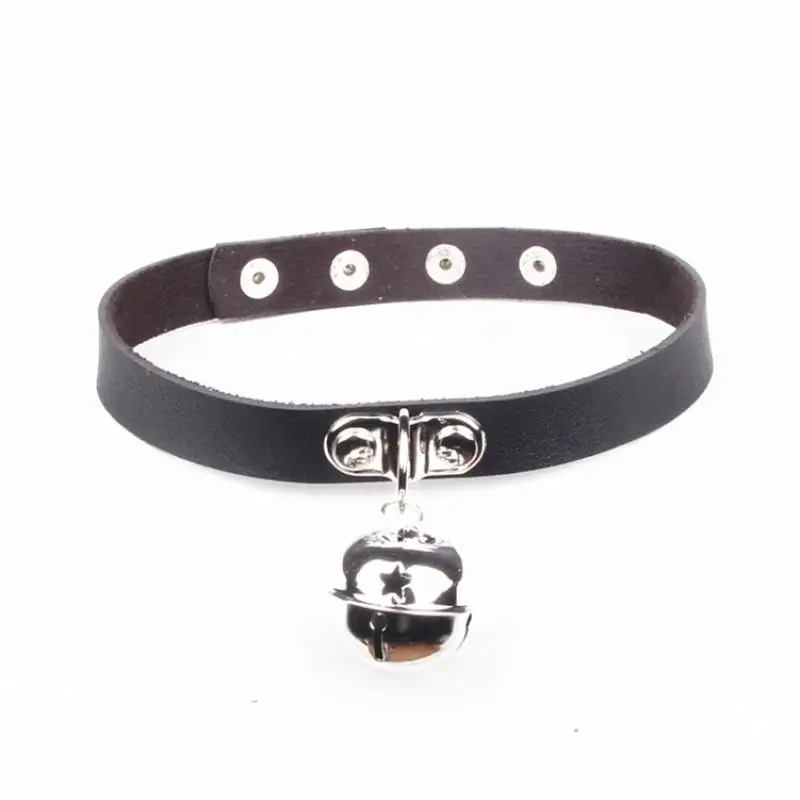 New Fashion Women Girls Harness Necklaces Bells Pendant Goth Choker Necklace Neck Collar Chocker Jewelry Gift