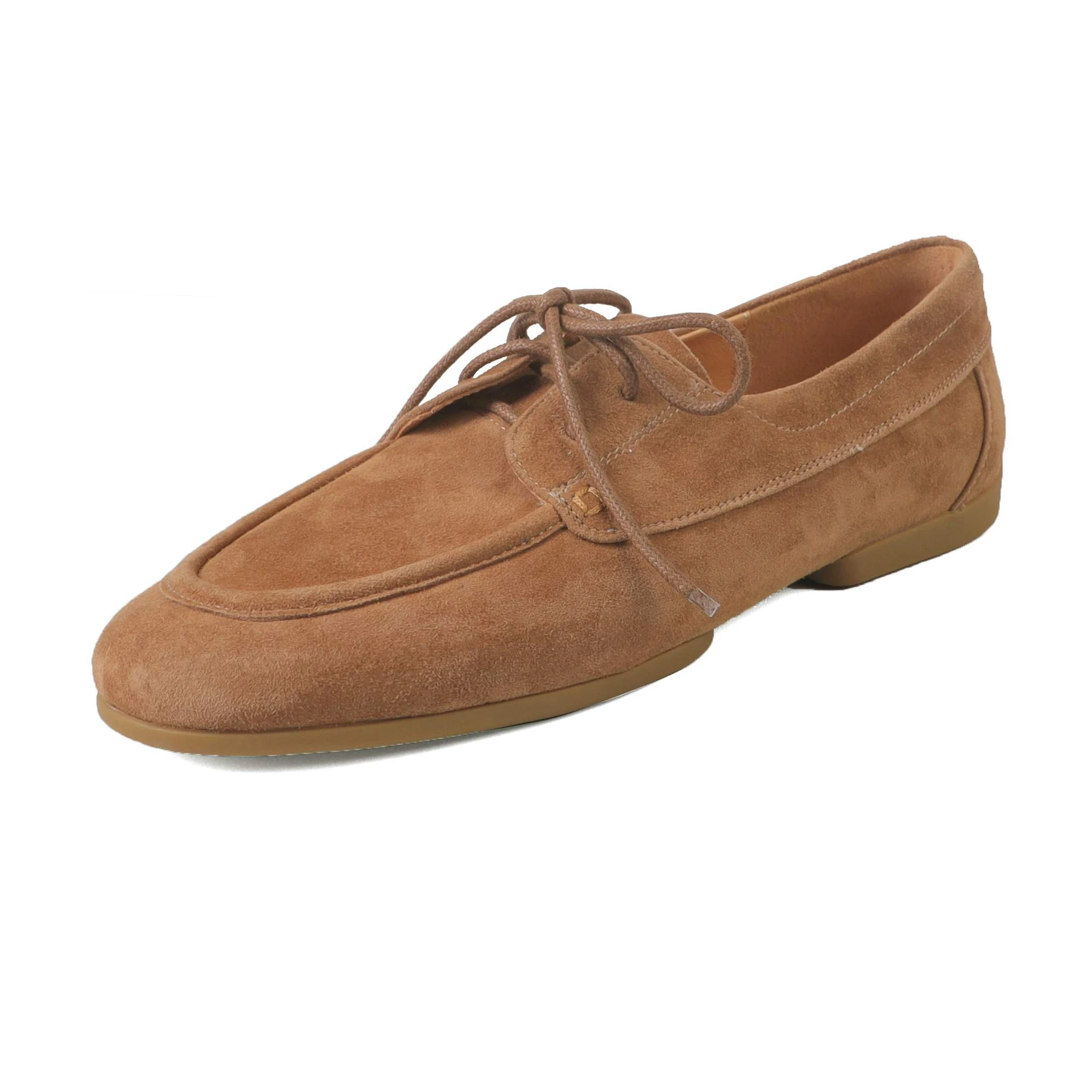 Genuine Leather Loafers Round  - đánh giá và giá Women Shoes Brand