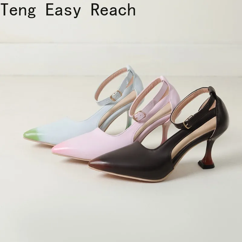 

2024 New Summer Women's Stiletto Heels Fashion Spring Pointy Nude Heels Women's Office Party Wedding Shoe Size 33-45