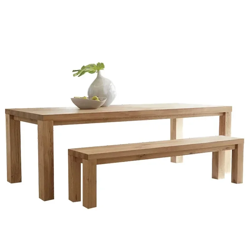 Customizable Wood Bench, Oil Finished Teak/Rustic Meta Bench, Modern Slim Rectangular Furniture Dining Seating